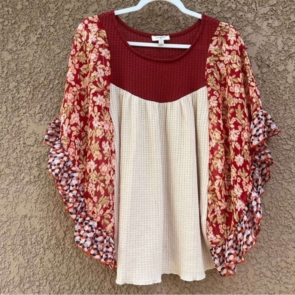 Bundle of 2 Umgee Shirts Talbots Top Womens Size Small Lot Bohemian Embroidered - Picture 3 of 17